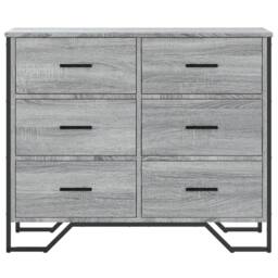 Berkfield Home Chest of Drawers Grey Sonoma 91x35.5x74.5 cm Engineered wood - thumbnail 4