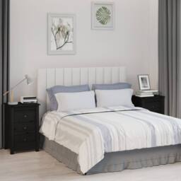Berkfield Home Bedside Cabinets 2 pcs Black 40x35x61.5 cm Solid Wood Pine - thumbnail 2