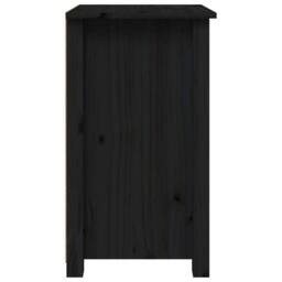 Berkfield Home Bedside Cabinets 2 pcs Black 40x35x61.5 cm Solid Wood Pine - thumbnail 6
