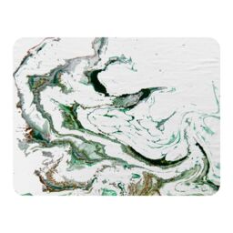 Benjamin Tate Design Green Marble Blanket in Natural - Size: 120 cm x 150 cm - thumbnail 1
