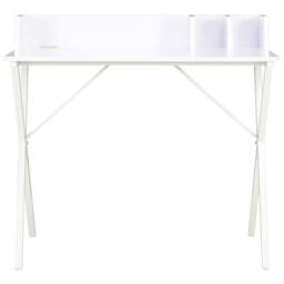 Berkfield Home Modern Desk White 80x50x84 cm - Size: 80 x 50 x 84 cm - thumbnail 3
