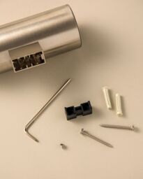 Cosmic Toilet brush & holder, Wall-mounted, Silver, Architect S+ Collection in Grey - thumbnail 4