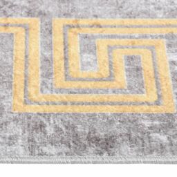 Berkfield Home Rug Washable 160x230 cm Grey Anti Slip - Size: 100 cm diameter - thumbnail 5