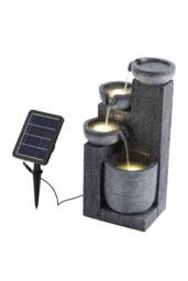 Garden Sanctuary Solar-Powered Patio Rockery Decor Water Feature in Natural - thumbnail 4