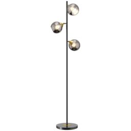 HOMCOM Modern Tree Floor Lamp for Living Room Bedroom 3 Light Stand Up Lamp in Grey - thumbnail 2