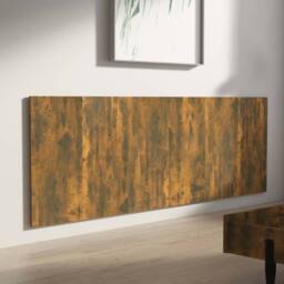 Berkfield Home Wall Headboard Smoked Oak 240x1.5x80 cm Engineered Wood in Brown - thumbnail 4