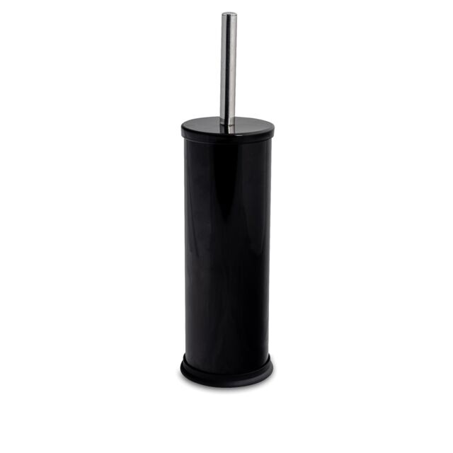 Harbour Housewares Round Toilet Brush & Holder - Cleaning Brush Set with Non Slip Base in Jet Black - image 1