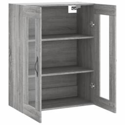 Berkfield Home Wall Mounted Cabinet Grey Sonoma 69.5x34x90 cm Engineered Wood - thumbnail 6