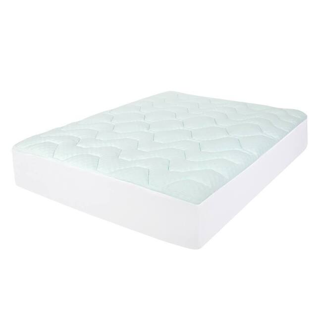 Lavio Mattress Topper Pillowtop Memory Foam Bamboo Cover Bed Protector King in White - image 1