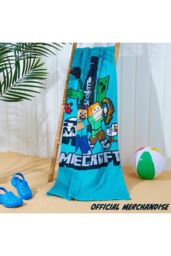 Minecraft Beach Towel in Blue - thumbnail 5