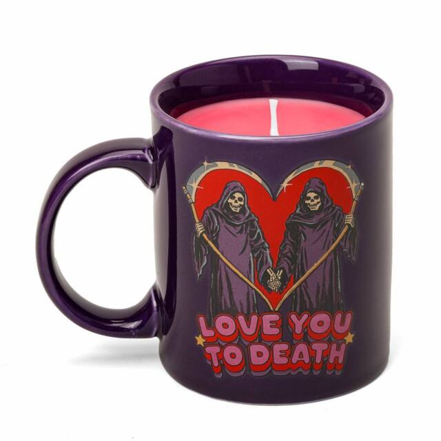 Steven Rhodes Love you to death Purple Mug Candle with Pink Cherry Scent - Size: Medium - image 1