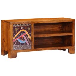 Berkfield Home TV Cabinet Multicolour 90x30x45 Solid Wood Acacia - thumbnail 2
