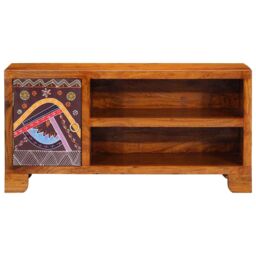 Berkfield Home TV Cabinet Multicolour 90x30x45 Solid Wood Acacia - thumbnail 5