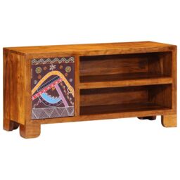 Berkfield Home TV Cabinet Multicolour 90x30x45 Solid Wood Acacia - thumbnail 3