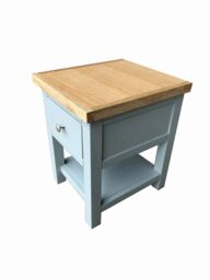 FURNITURE ONE Bedside Table, Bedside Cabinet with Shelf & Drawer - FULLY ASSEMBLY in Blue - Size: 1 Pack - thumbnail 6