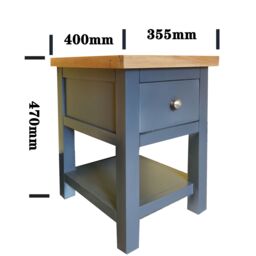 FURNITURE ONE Bedside Table, Bedside Cabinet with Shelf & Drawer - FULLY ASSEMBLY in Blue - Size: 1 Pack - thumbnail 4