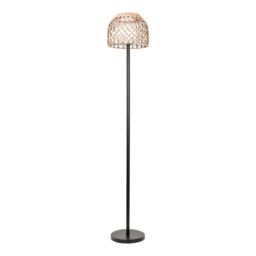 ValueLights Natural Rope Solar Powered Outdoor Garden Light Floor Lamp with Rattan Shade - thumbnail 2
