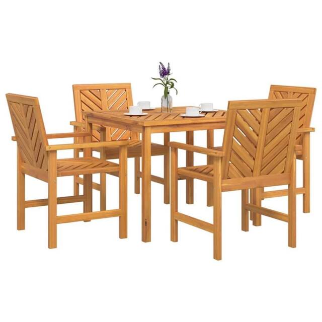 Berkfield Home Classic 4 Piece Garden Dining Set Solid Wood Acacia in Brown - image 1