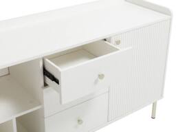 Vente-unique Sideboard With 2 Doors, 3 Drawers & 4 Niches - White & Gold - thumbnail 7