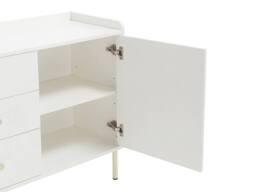 Vente-unique Sideboard With 2 Doors, 3 Drawers & 4 Niches - White & Gold - thumbnail 8
