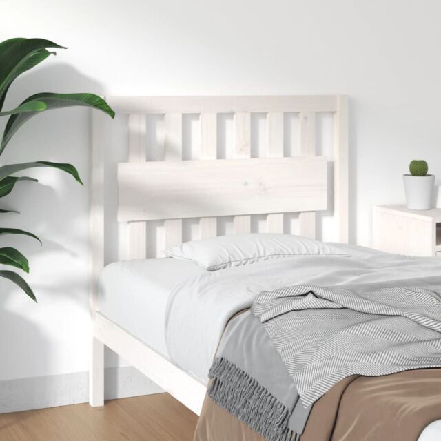 Berkfield Home Bed Headboard White 95.5x4x100 cm Solid Wood Pine - image 1