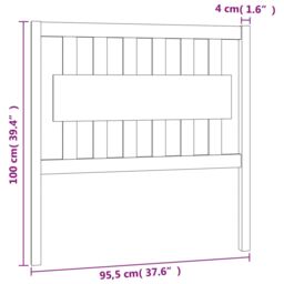 Berkfield Home Bed Headboard White 95.5x4x100 cm Solid Wood Pine - thumbnail 6