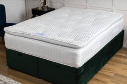 UK Bed Furniture Oxford Pillowtop Mattress in White - Size: Single - thumbnail 1
