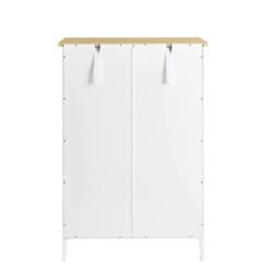 SoBuy Bathroom Storage Cabinet Cupboard 2 Shutter Doors - H87 in White - thumbnail 3