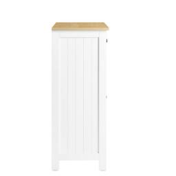 SoBuy Bathroom Storage Cabinet Cupboard 2 Shutter Doors - H87 in White - thumbnail 4