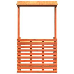Berkfield Home Outdoor Bar Table with Roof Brown 112.5x57x195.5 cm Solid Wood - thumbnail 4