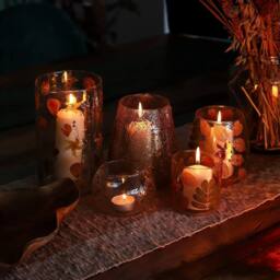 Serenityy Natural Floral Glass Bowl Candle Holder - Margarita - 8x10cm in Clear - Size: 8x10ft - thumbnail 6