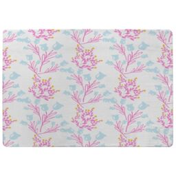 Benjamin Tate Design Pink & Blue Flower Design Rug in Natural - Size: Large - thumbnail 1