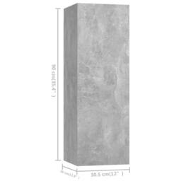 Berkfield Home 4 Piece TV Cabinet Set Concrete Grey Engineered Wood - thumbnail 9