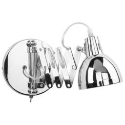 Wyld and Coco Silver Steel Wall Lamp - Adjustable Swing Arm Sconce - thumbnail 5
