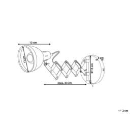 Wyld and Coco Silver Steel Wall Lamp - Adjustable Swing Arm Sconce - thumbnail 3