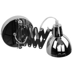 Wyld and Coco Silver Steel Wall Lamp - Adjustable Swing Arm Sconce - thumbnail 6