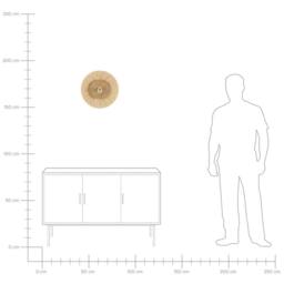Wyld and Coco Japandi Wall Lamp - Natural Paper Shade with Rattan Accent - thumbnail 7