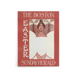 "Artery8 Herald Easter Cover Art Nouveau Canvas Wall Art Print Ethel Reed in Red - Size: W18"" x H24""" - thumbnail 1