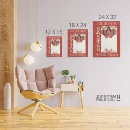"Artery8 Herald Easter Cover Art Nouveau Canvas Wall Art Print Ethel Reed in Red - Size: W18"" x H24""" - thumbnail 4