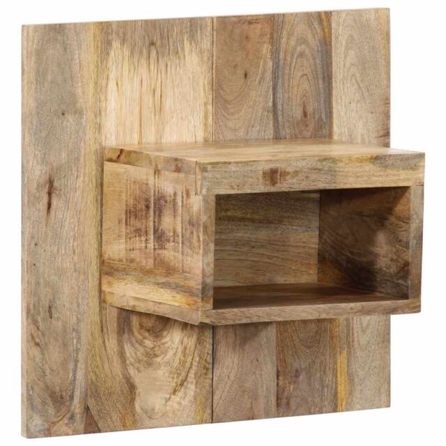 Berkfield Home Bedside Cabinet 50x27x50 cm Solid Rough Wood Mango in Brown - Size: 50 x 27 x 50 cm - image 1