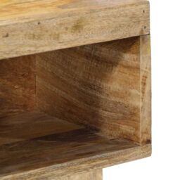 Berkfield Home Bedside Cabinet 50x27x50 cm Solid Rough Wood Mango in Brown - Size: 50 x 27 x 50 cm - thumbnail 7