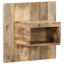 Berkfield Home Bedside Cabinet 50x27x50 cm Solid Rough Wood Mango in Brown - Size: 50 x 27 x 50 cm - thumbnail 1