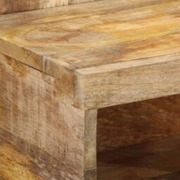 Berkfield Home Bedside Cabinet 50x27x50 cm Solid Rough Wood Mango in Brown - Size: 50 x 27 x 50 cm - thumbnail 5