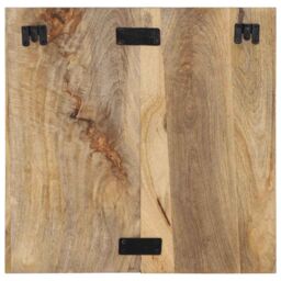 Berkfield Home Bedside Cabinet 50x27x50 cm Solid Rough Wood Mango in Brown - Size: 50 x 27 x 50 cm - thumbnail 4