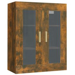Berkfield Home Hanging Wall Cabinet Smoked Oak 69.5x34x90 cm in Brown - thumbnail 2