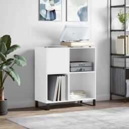 Berkfield Home Record Cabinet White 84.5x38x89 cm Engineered Wood