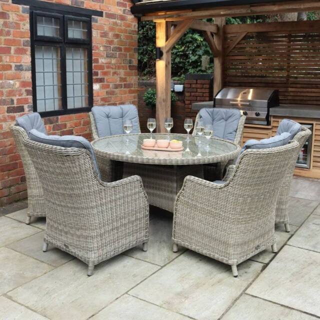 Royalcraft Wentworth 6 Seater Comfort Dining Set in Beige - image 1