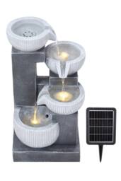 Living and Home Solar-Powered Outdoor Garden Fountain Decor in Grey - thumbnail 1