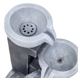 Living and Home Solar-Powered Outdoor Garden Fountain Decor in Grey - thumbnail 5
