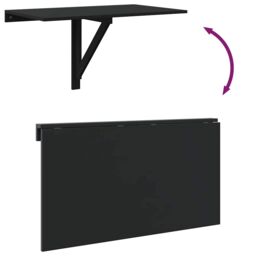 Berkfield Home Folding Wall Table Black 100x60x56 cm Engineered Wood - Size: 100 x 60 x 56 cm - thumbnail 8